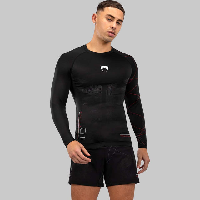 Venum Tactical XT Long Sleeve Rash Guard Black/Red    at Bytomic Trade and Wholesale