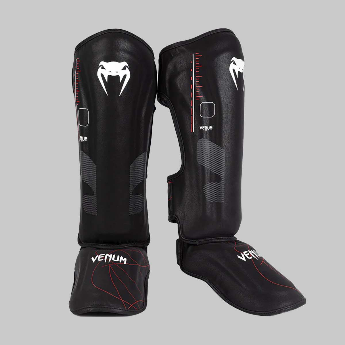 Venum Tactical XT Shin Guards Black/Red at Bytomic Trade and Wholesale