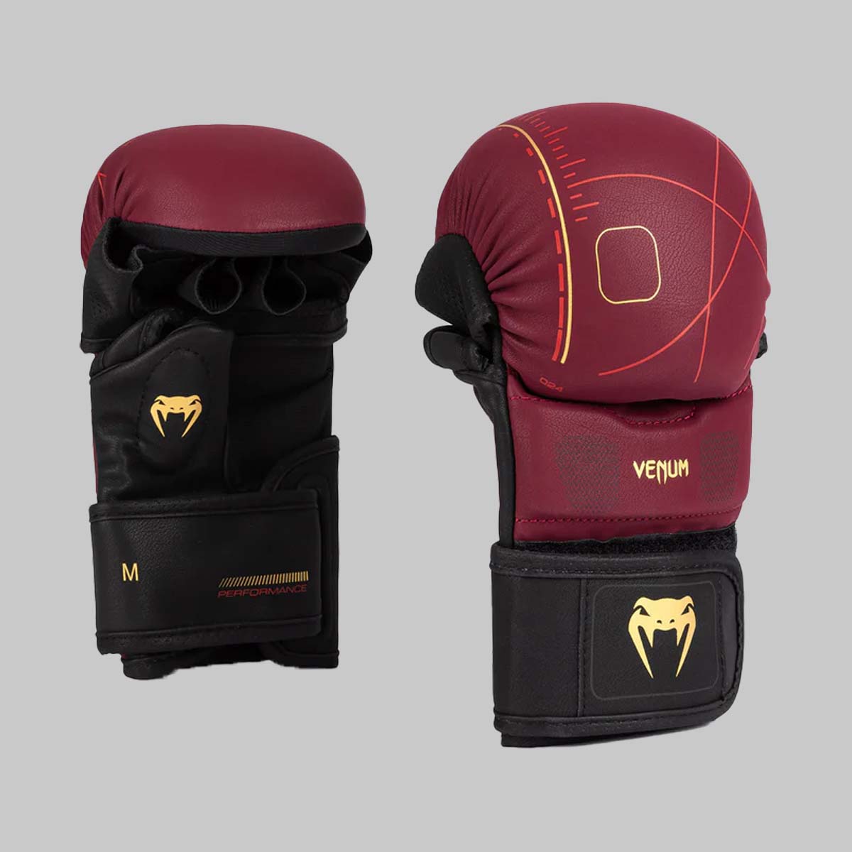 Venum Tactical XT Sparring Gloves Black/Burgundy/Gold at Bytomic Trade and Wholesale