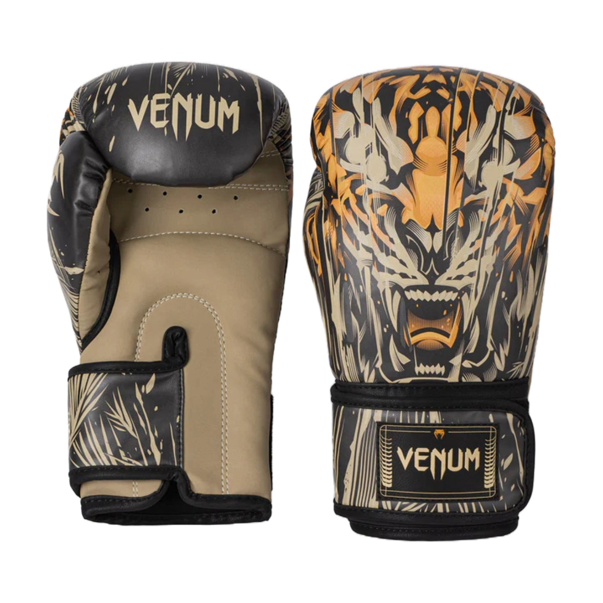 Venum Tiger Boxing Gloves Black/Orange at Bytomic Trade and Wholesale