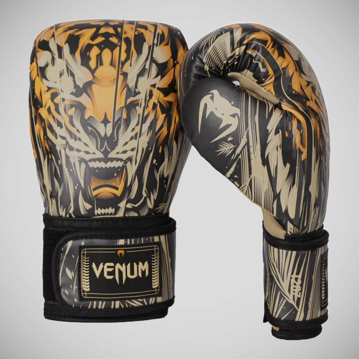 Venum Tiger Boxing Gloves Black/Orange at Bytomic Trade and Wholesale