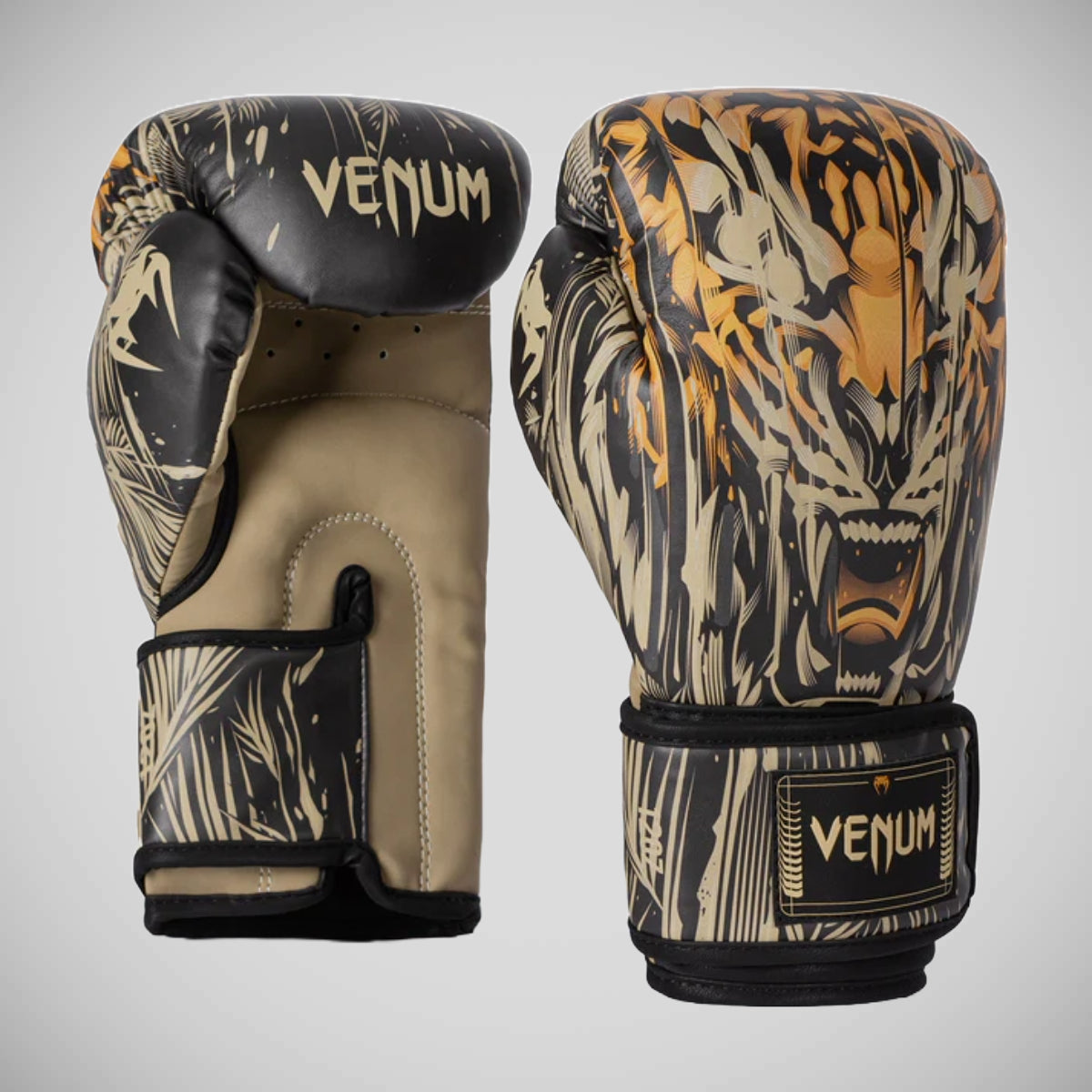 Venum Tiger Kids Boxing Gloves Black/Orange at Bytomic Trade and Wholesale