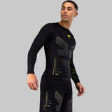 Venum Training Camp 4.0 Long Sleeve Rash Guard Black/Neo Green