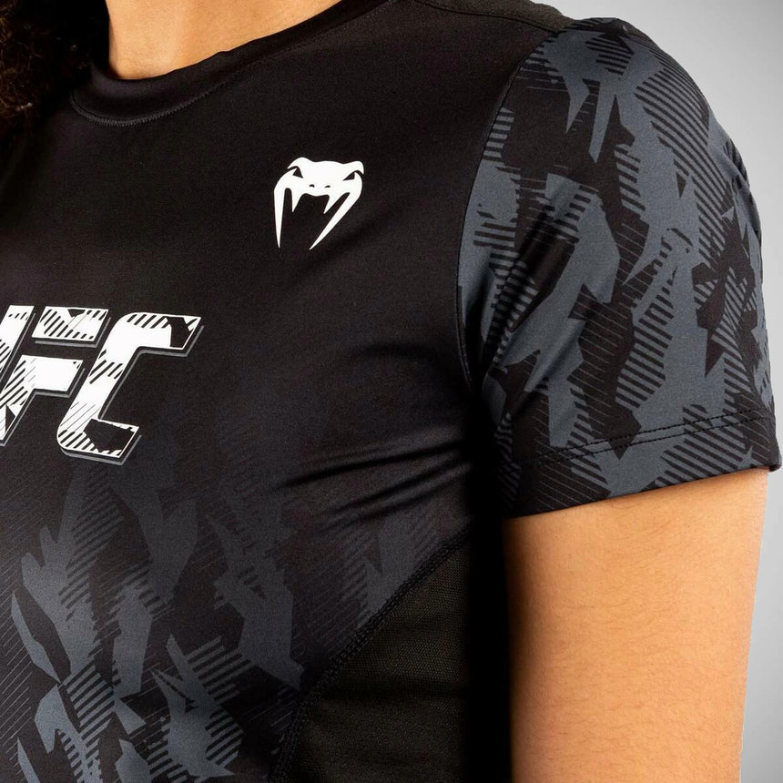 Venum UFC Authentic Fight Week Women's Dry Tech T-Shirt Black    at Bytomic Trade and Wholesale