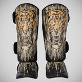 Venum Tiger Kids Shin Guards Black/Orange at Bytomic Trade and Wholesale