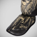 Venum Tiger Kids Shin Guards Black/Orange at Bytomic Trade and Wholesale