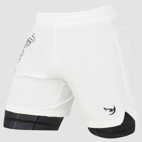 White/Black Fumetsu Icon Womens Dual Layer Fight Shorts    at Bytomic Trade and Wholesale