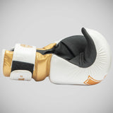 White/Gold Top Ten Glossy Block Pointfighter Gloves    at Bytomic Trade and Wholesale