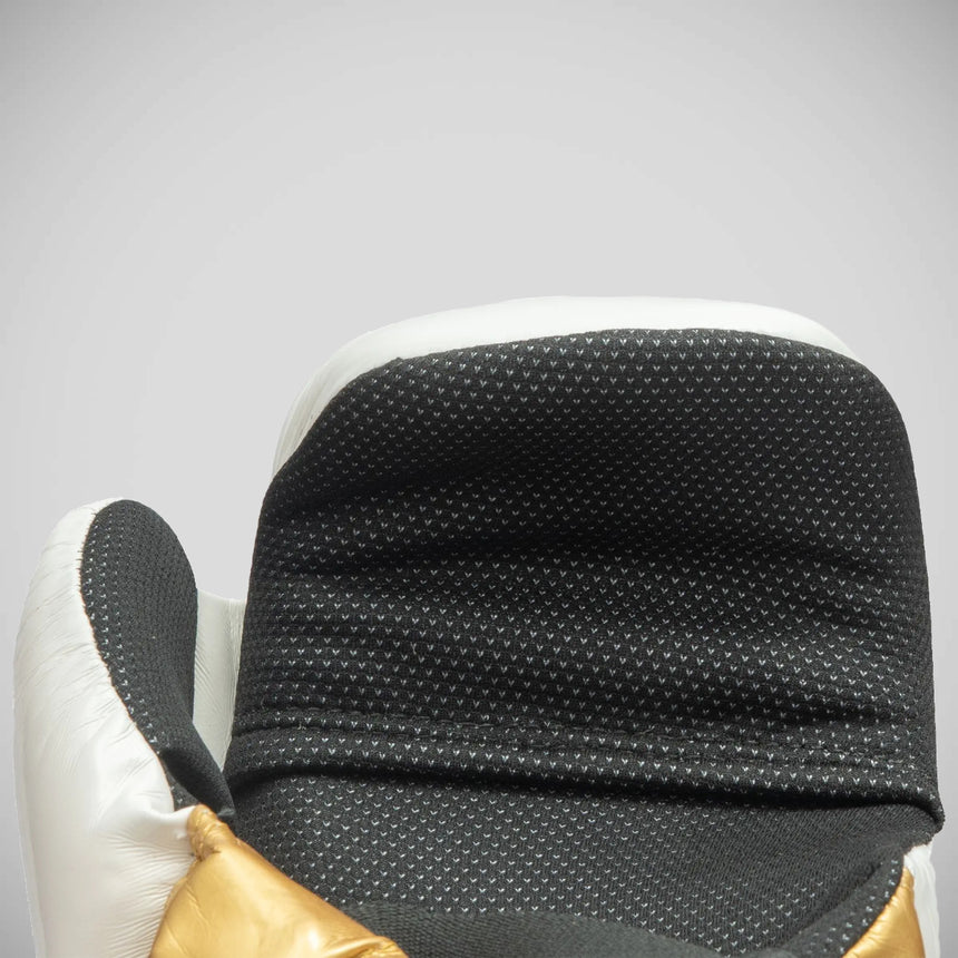 White/Gold Top Ten Glossy Block Pointfighter Gloves    at Bytomic Trade and Wholesale