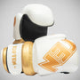 White/Gold Top Ten Glossy Block Pointfighter Gloves