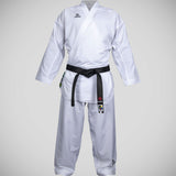 Hayashi Premium WKF Approved Kumite Green Karate Gi White/White at Bytomic Trade and Wholesale