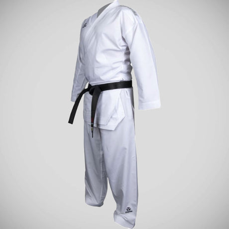 Hayashi Premium WKF Approved Kumite Green Karate Gi White/White at Bytomic Trade and Wholesale