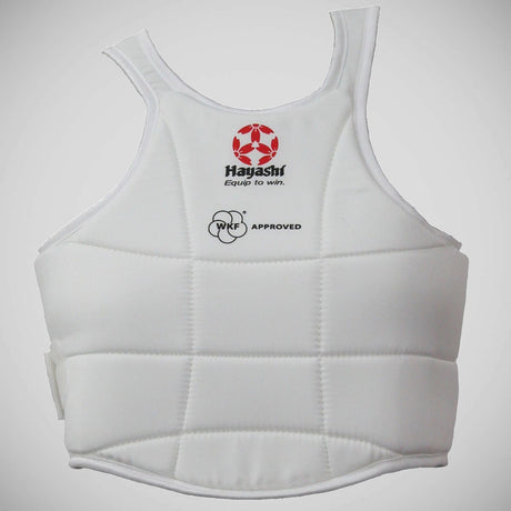 Hayashi WKF Approved Chest Guard White    at Bytomic Trade and Wholesale