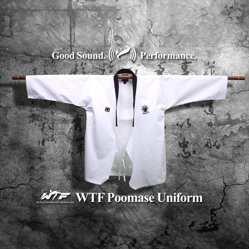 White Mooto Taebek Poomsae Poom Uniform    at Bytomic Trade and Wholesale