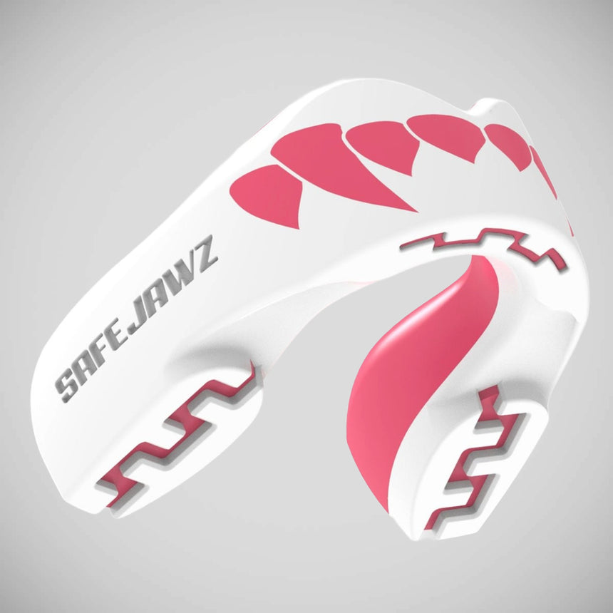 SafeJawz Extro Pink Fangs Mouth Guard White/Pink    at Bytomic Trade and Wholesale