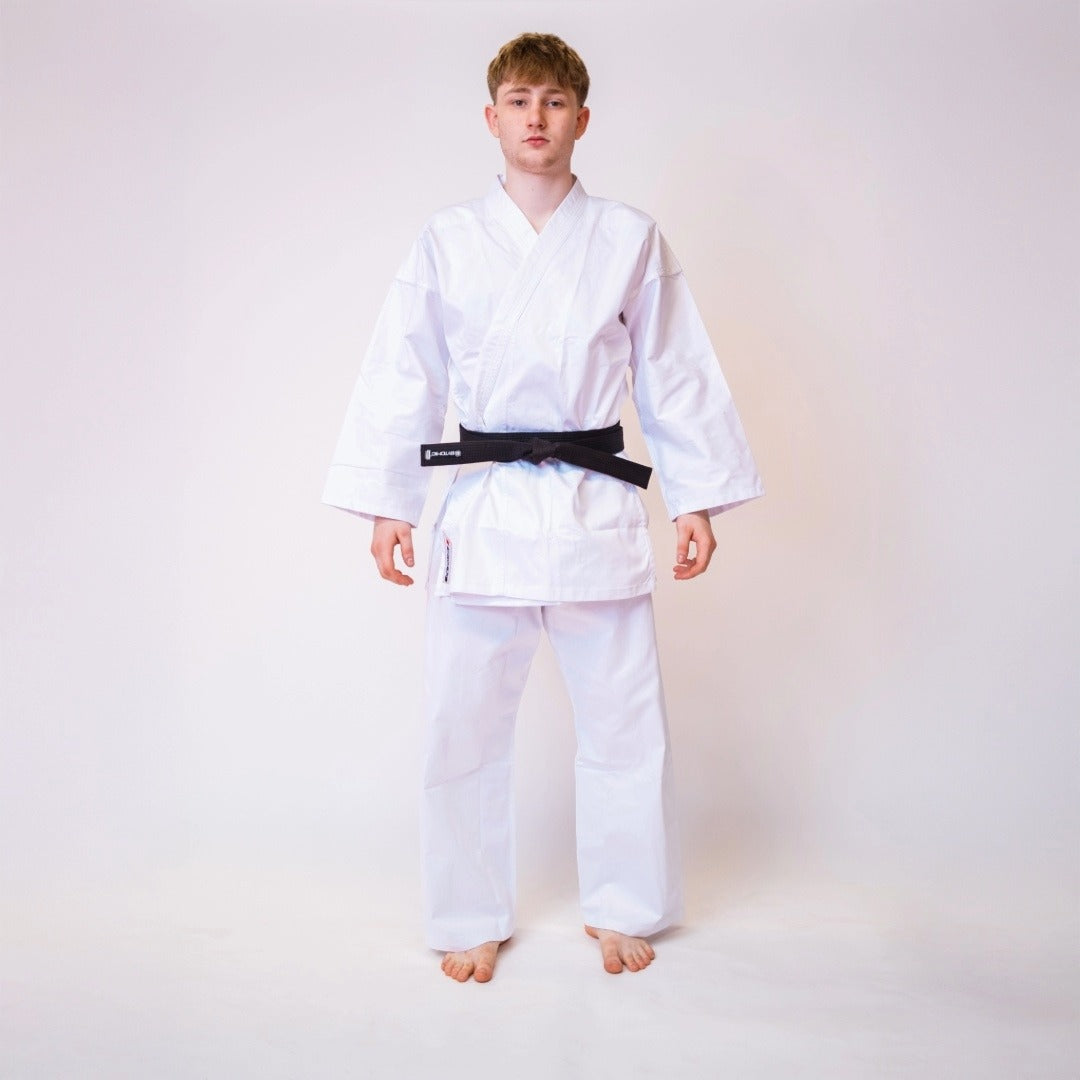 White Bytomic Red Label 7oz Cotton Kids Karate Uniform