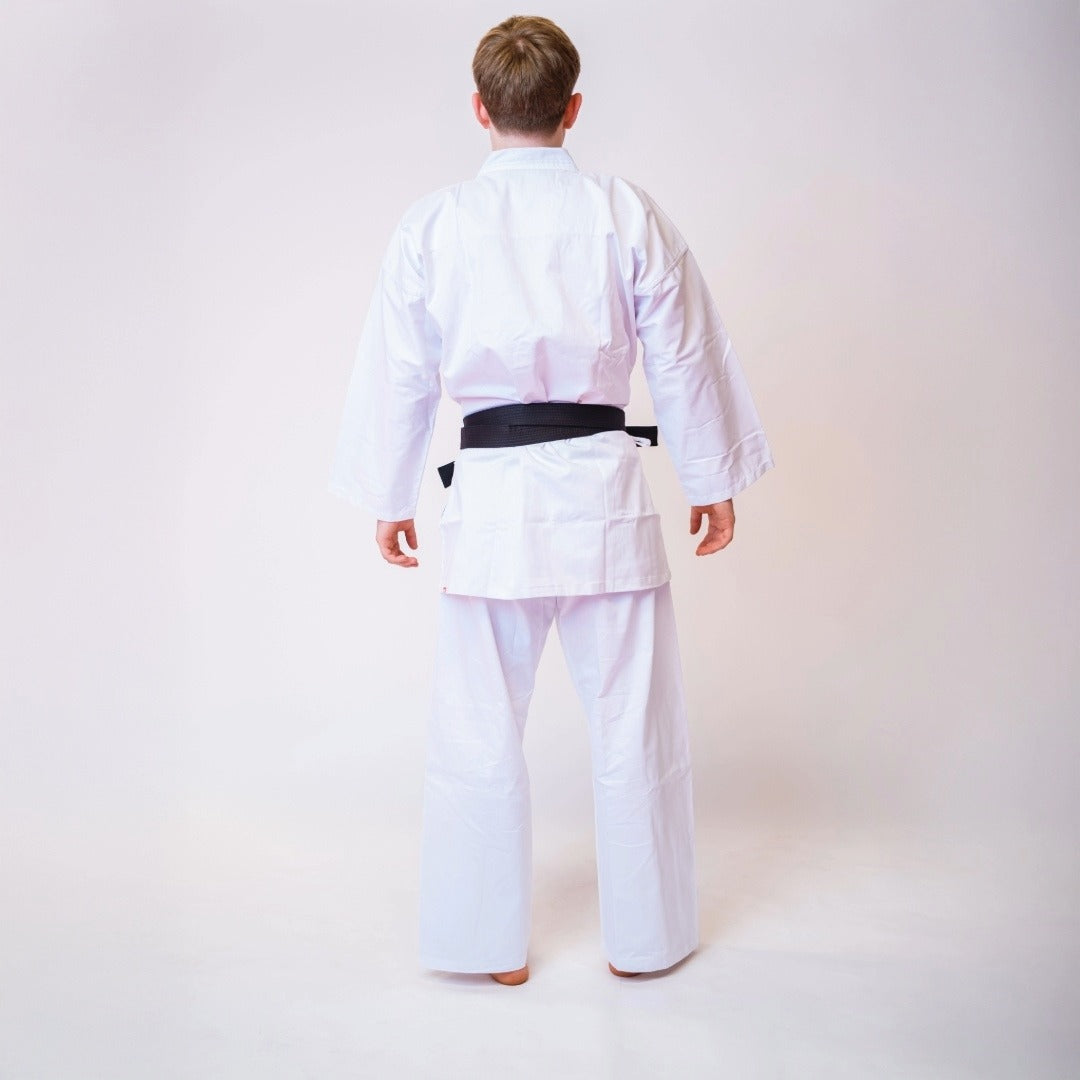 White Bytomic Red Label 7oz Cotton Kids Karate Uniform