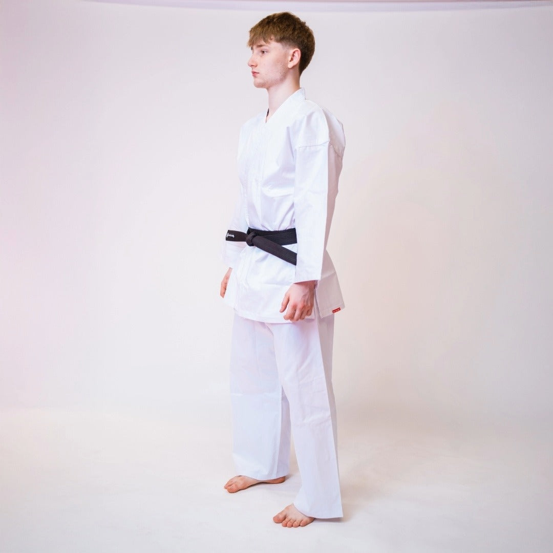 White Bytomic Red Label 7oz Cotton Kids Karate Uniform