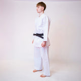 White Bytomic Red Label 7oz Cotton Kids Karate Uniform