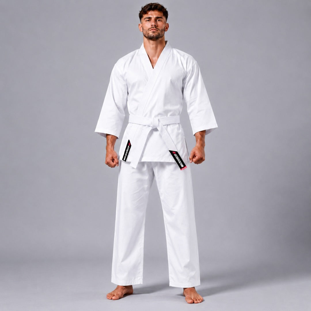 White Bytomic Red Label 7oz Lightweight Adult Karate Uniform