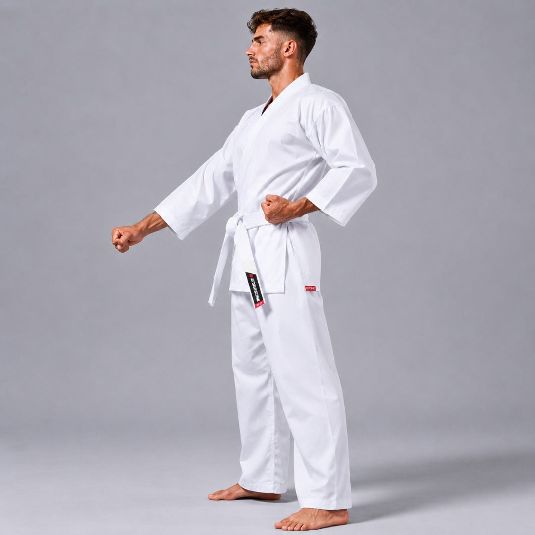 White Bytomic Red Label 7oz Lightweight Adult Karate Uniform