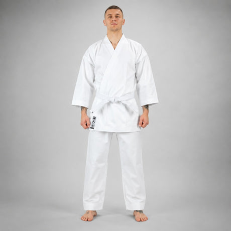 White Bytomic Ronin Middleweight Karate Uniform Photoshoot 1