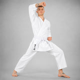 White Bytomic Ronin Middleweight Karate Uniform Photoshoot 4