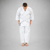White Bytomic Ronin Middleweight Karate Uniform Photoshoot 5