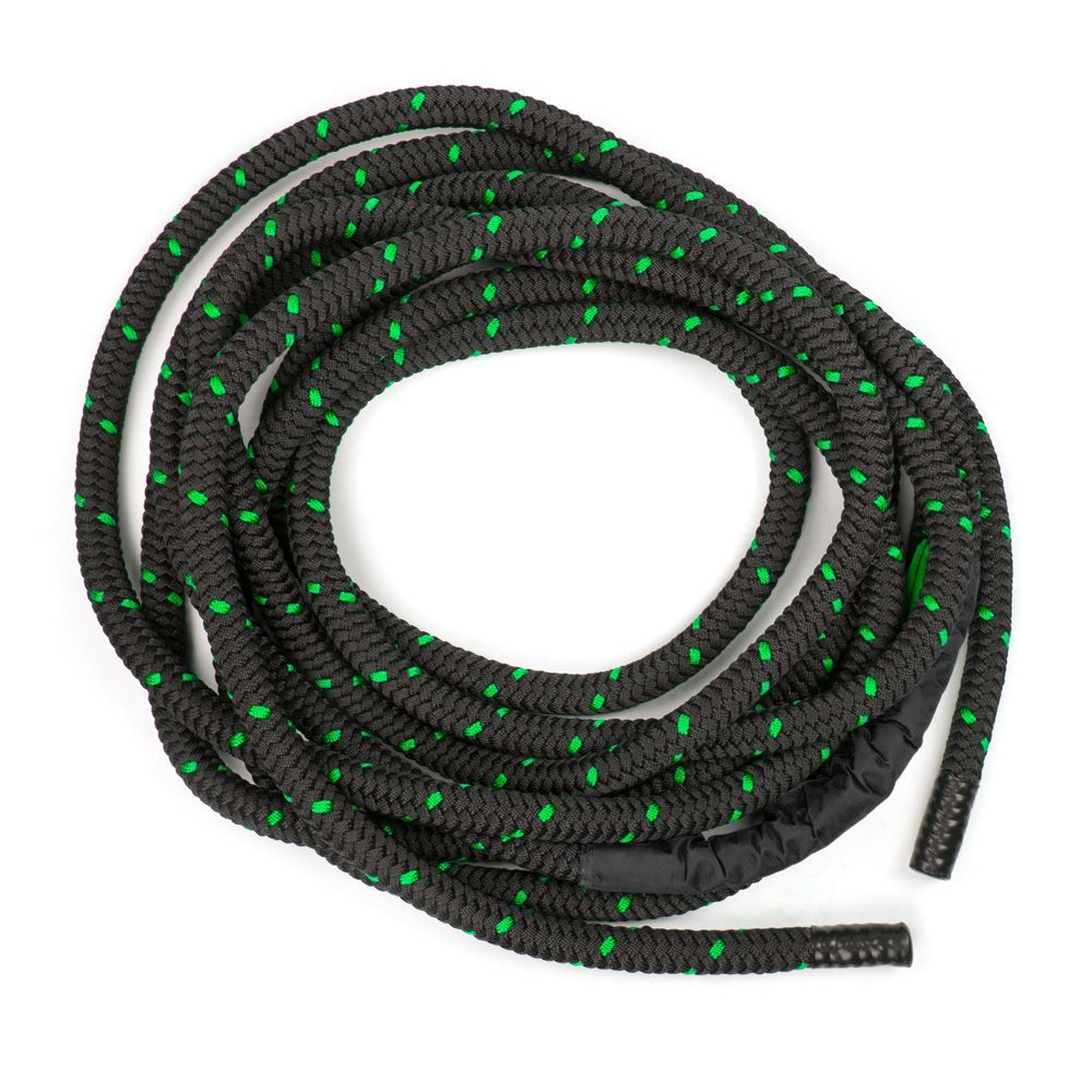 TOP TEN Battle rope 15 m blackgreen 40 mm Black - Green at Bytomic Trade and Wholesale
