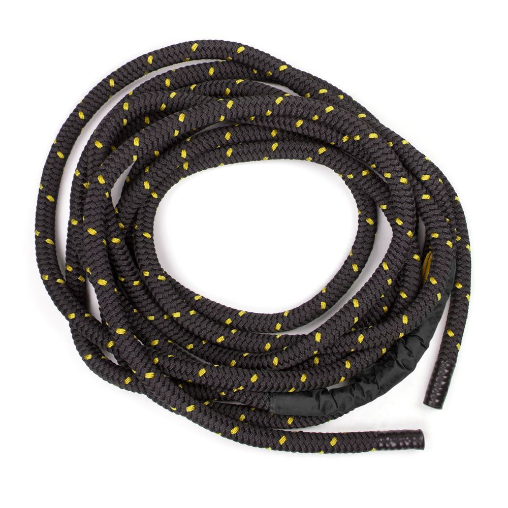 TOP TEN Battle rope 15 m blackgreen 40 mm Black - Yellow at Bytomic Trade and Wholesale