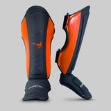Fumetsu Icon Thai Shin Guards Black/Orange at Bytomic Trade and Wholesale