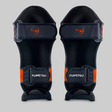 Fumetsu Icon Thai Shin Guards Black/Orange at Bytomic Trade and Wholesale