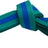 Hayashi Karate belt twotone bluepurple Green - Blue 220 cm at Bytomic Trade and Wholesale