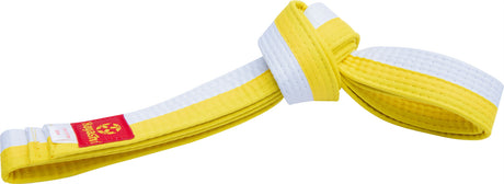 Hayashi Karate belt twotone orangegreen White - Yellow 220 cm at Bytomic Trade and Wholesale
