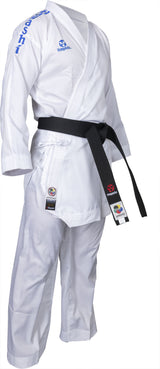 Hayashi Karate Gi “Air Deluxe” with shoulder embroidery in blue White - Blue 150 cm at Bytomic Trade and Wholesale