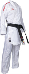 Hayashi Karate Gi “Air Deluxe” with shoulder embroidery in blue White - Red 150 cm at Bytomic Trade and Wholesale