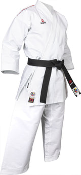 Hayashi KarateGi “Katamori” (WKF approved) White - Red 160 cm at Bytomic Trade and Wholesale