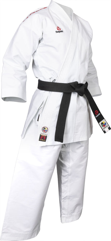 Hayashi KarateGi “Katamori” (WKF approved) White - Red 160 cm at Bytomic Trade and Wholesale