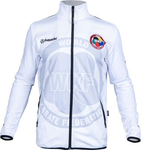 Hayashi Training jacket “WKF Zeal” White L at Bytomic Trade and Wholesale
