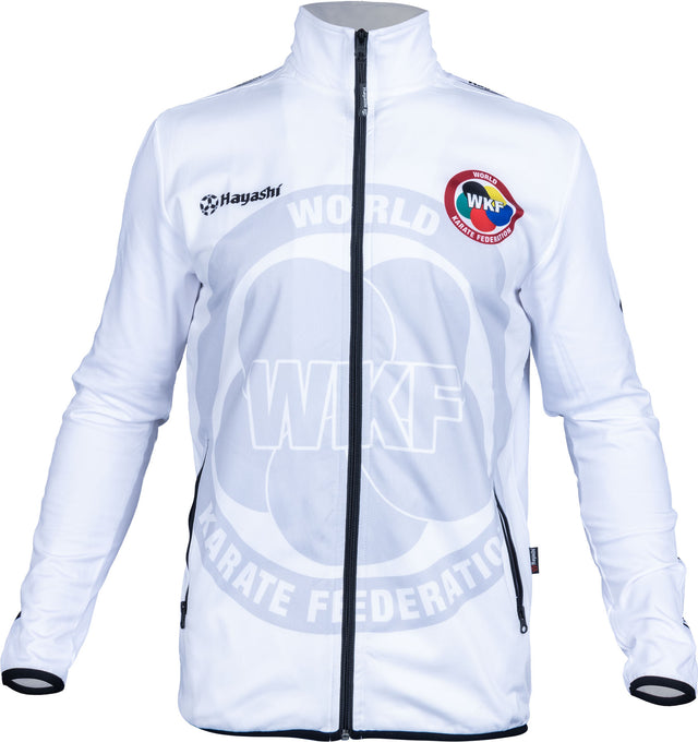 Hayashi Training jacket “WKF Zeal” White L at Bytomic Trade and Wholesale