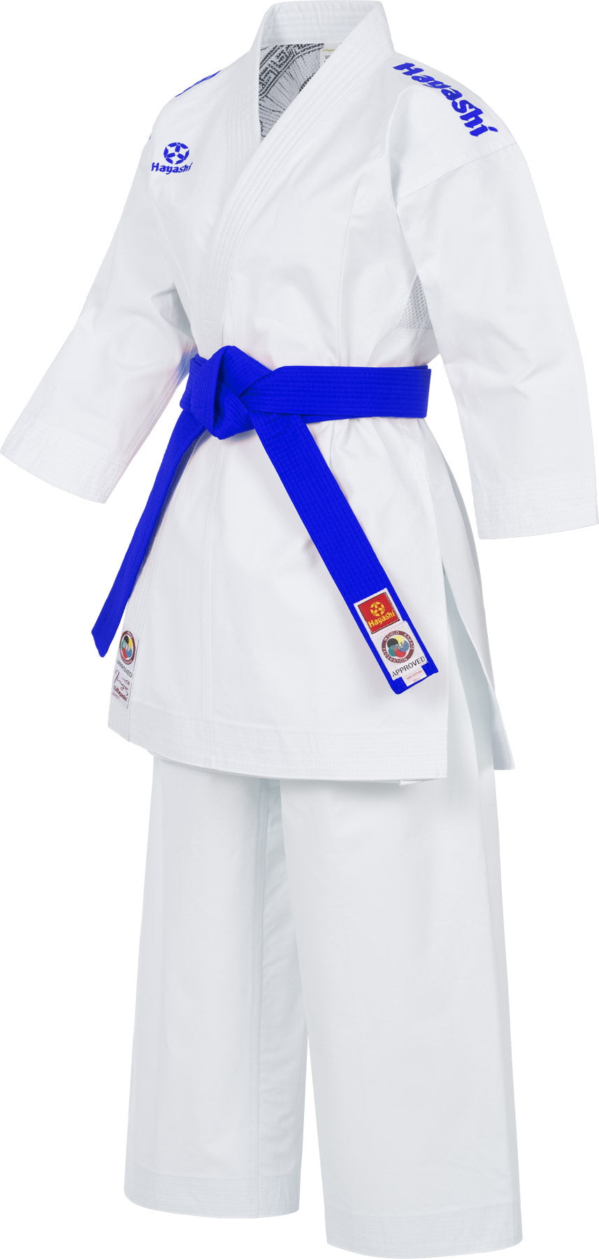 Hayashi Karate Gi “Jingu” white with blue embroidery at Bytomic Trade and Wholesale