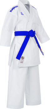 Hayashi Karate Gi “Jingu” white with blue embroidery White - Blue 155 cm at Bytomic Trade and Wholesale
