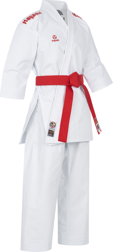 Hayashi Karate Gi Set “Migoto” red blue embroidery at Bytomic Trade and Wholesale