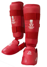 Hayashi Karate Schienbeinschutz und Spannschutz blau Gr. Red XS at Bytomic Trade and Wholesale