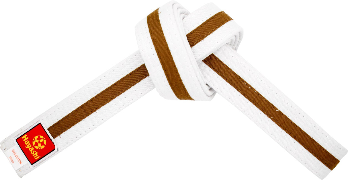 Hayashi Karate belt twotone bluepurple White - Brown 240 cm at Bytomic Trade and Wholesale