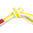 Hayashi Karate belt twotone bluepurple White - Yellow 220 cm at Bytomic Trade and Wholesale