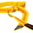 TOP TEN Karate belt “KAMPFKATZEN” twotone orangegreen Yellow - Orange at Bytomic Trade and Wholesale