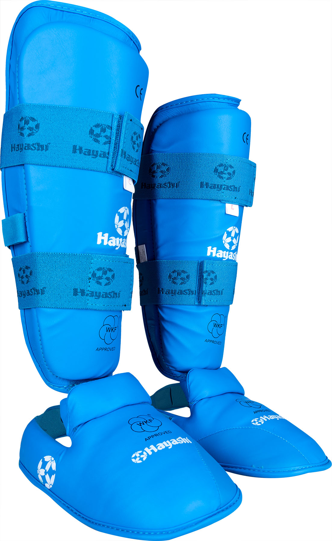 Hayashi Karate Shin and Instep Guard (WKF approved) Blue XXL at Bytomic Trade and Wholesale