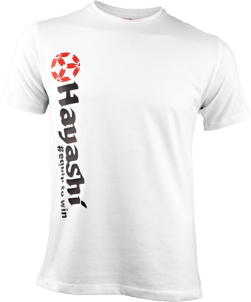 Hayashi TShirt “Equip to win” Vertical Perfection White M at Bytomic Trade and Wholesale