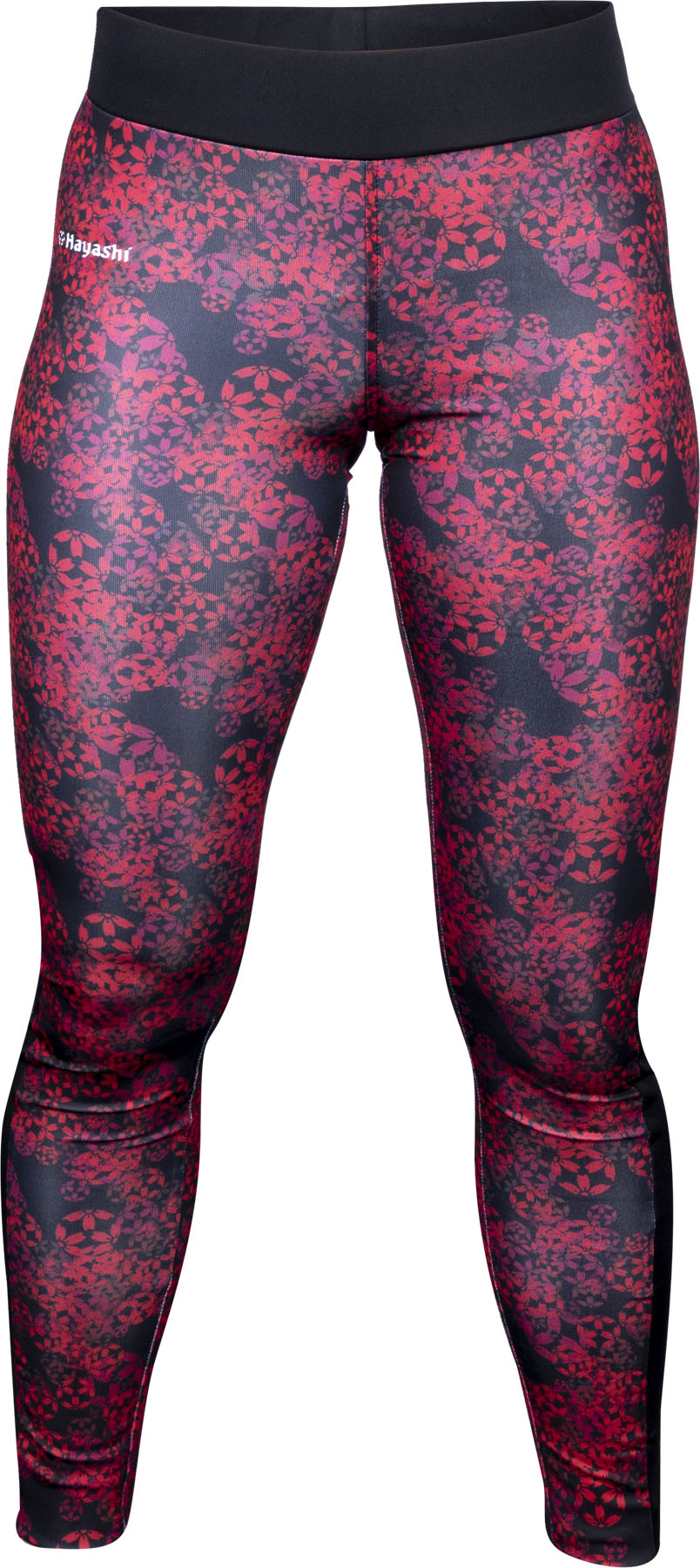 Hayashi Leggings tights “Flowers” blackred at Bytomic Trade and Wholesale